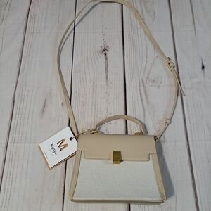 Miztique Cream and Tan Handbag